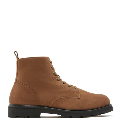 La Canadienne Lux Men's Shearling Lined Suede Boot In Brown