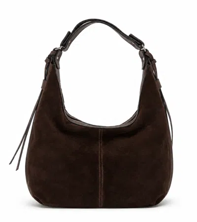 La Canadienne Macer Suede Bag In Brunette