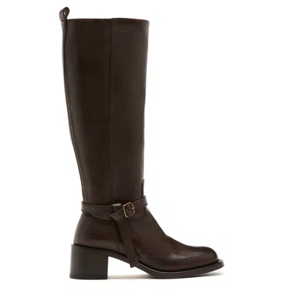 La Canadienne Malani Leather Boot In Brown