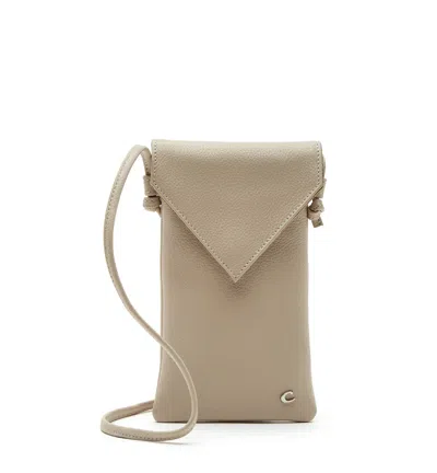 La Canadienne Marry Leather Phone Bag In Neutral