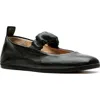 La Canadienne Grey Leather Mary Jane Ballerina Flats