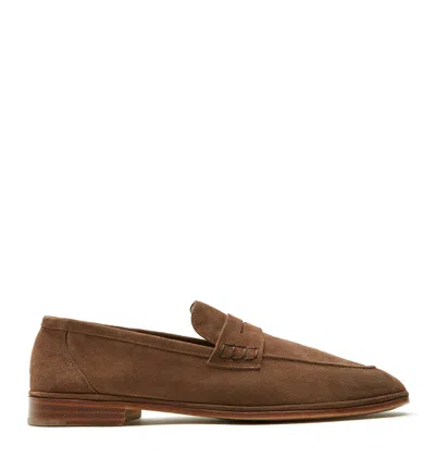 La Canadienne Mauro Men's Suede Loafer In Burgundy