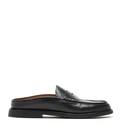 La Canadienne Maxine Leather Mule Loafer In Black