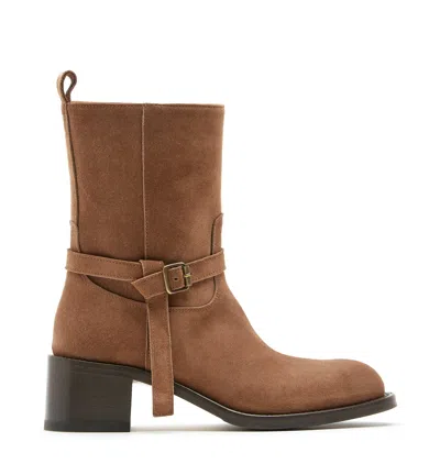 La Canadienne Milano Suede Bootie In Caramel