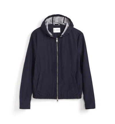 La Canadienne Nilo Mens Hooded Runner Jacket In Navy