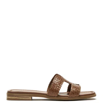 La Canadienne Paolo Leather Sandal In Toffee
