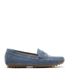 La Canadienne Pedale Penny Suede Driver Loafers In Jeans