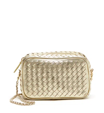 La Canadienne Petite Woven Leather Crossbody Bag In Black