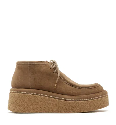 La Canadienne Pheebe Suede Bootie In Brown