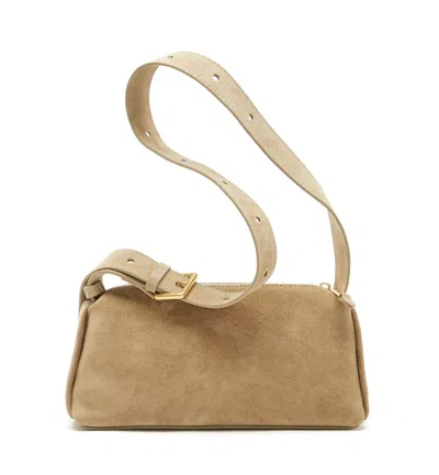 La Canadienne Philip Suede Crossbody Bag In Nude