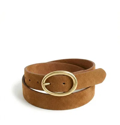 La Canadienne Raquel Suede Belt In Brown