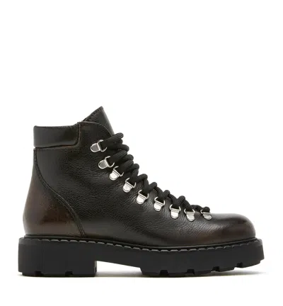 La Canadienne Renata Leather Hiker Bootie In Brown