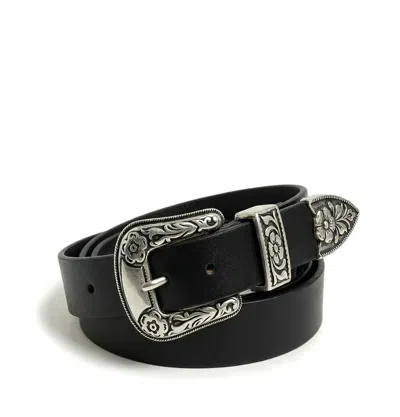 La Canadienne Ritchie Leather Belt In Black