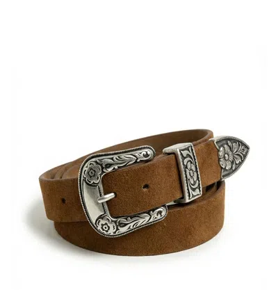 La Canadienne Ritchie Suede Belt In Brown