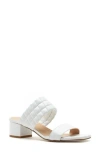 La Canadienne Rossy Slide Sandal In White Leather