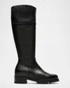 La Canadienne Scottie Leather Lug-sole Knee-high Boots In Black