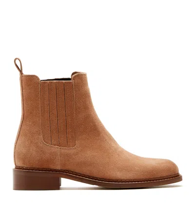 La Canadienne Siera Suede Leather Lined Bootie In Brown