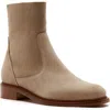 La Canadienne Silvie Suede Classic Ankle Booties In Wheat Suede