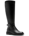La Canadienne Stevie Leather Biker Knee Boots In Black