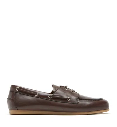 La Canadienne Tibbie Leather Boat Shoe In Brown