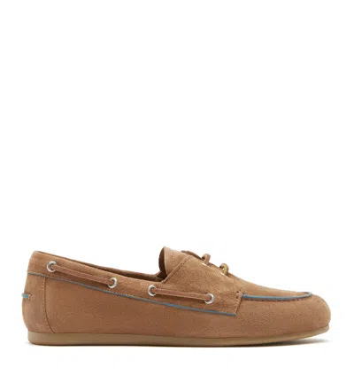 La Canadienne Tibbie Suede Boat Shoe In Brown