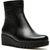 La Canadienne Token Waterproof Leather Bootie In Black Pebble Leather