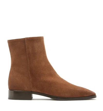 La Canadienne Tundra Suede Bootie In Caramel