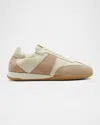 La Canadienne Valley Mixed Leather Retro Sneakers In Wheat