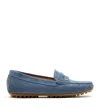 La Canadienne Pedale Penny Suede Driver Loafers In Jeans