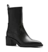 La Canadienne Parks Womens Leather Pointed Toe Ankle Boots In Off White