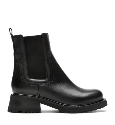 La Canadienne Darren Leather Extended-elastic Chelsea Boots In Black