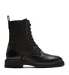 La Canadienne Quint Leather Nylon Combat Booties In Black