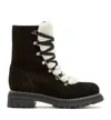 La Canadienne Diego Suede Shearling Ranger Boots In Black