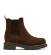 La Canadienne Quinn Suede Chelsea Ankle Booties In Brunette