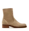 La Canadienne Silvie Suede Classic Ankle Booties In Wheat