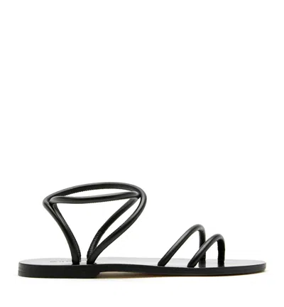 La Canadienne Gem Ankle Wrap Sandal In Black