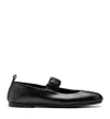 La Canadienne Gracie Leather Mary Jane Ballerina Flats In Burgundy