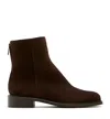 La Canadienne Weave Suede Boot In Brown
