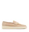 La Canadienne Tomas Suede Loafers In Neutral