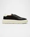 La Canadienne Veronica Leather Crisscross Slip-on Sneakers In Black