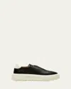 La Canadienne Veronica Leather Crisscross Slip-on Sneakers In Black