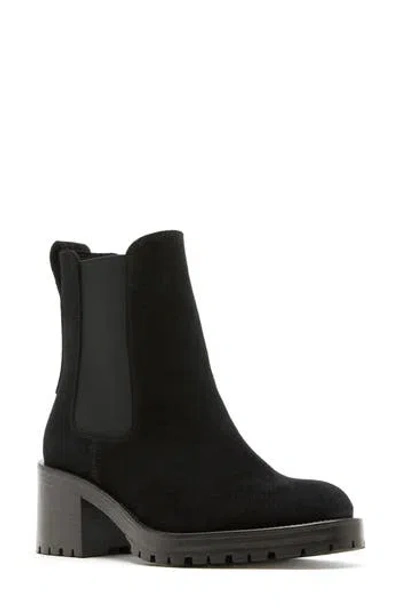La Canadienne Waffle Leather Chelsea Boot In Black Suede