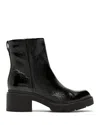 La Canadienne Alec Crinkle Leather Lug-sole Ankle Booties In Multi