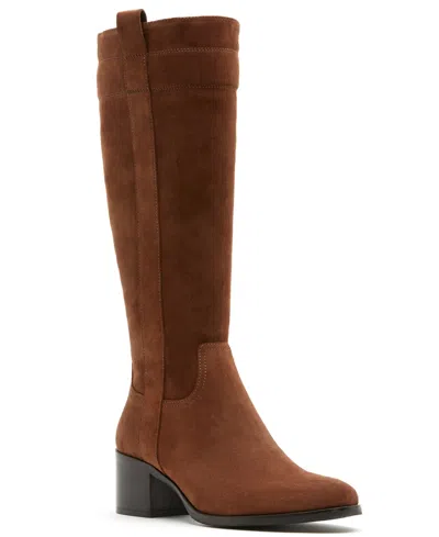 La Canadienne Women's Announce City Dry Suede Zipper Boots In Caramel