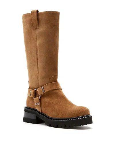 La Canadienne Chad Suede Lug Sole Knee-high Boots In Brown