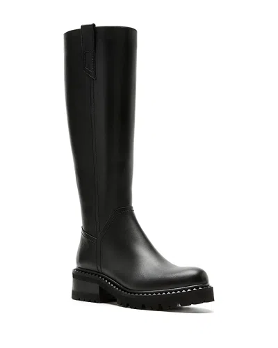 La Canadienne Cyrus Leather Lug-sole Knee Boots In Animal Print