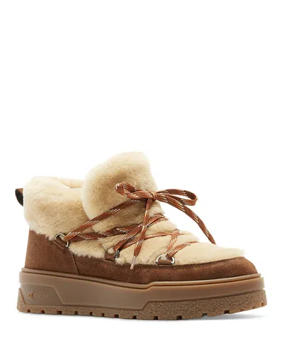 La Canadienne Women's Epic Shearling Lined Waterproof Snow Boots In Brown