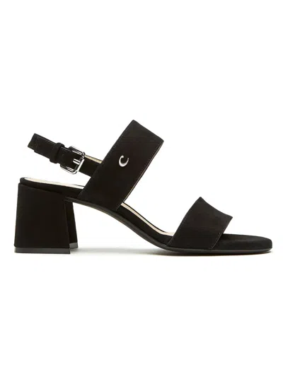 La Canadienne Women's Flemming Suede Block-heel Sandals In Black