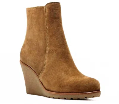 La Canadienne Women's Krista Waterproof Wedge Bootie In Tan In Brown