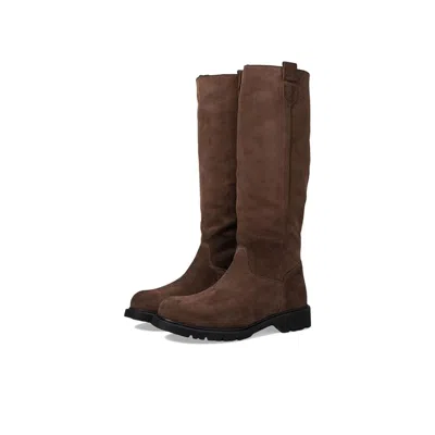 La Canadienne Women's  Hollie Boots Brunette Suede Knee High Pull On Htat266 In Multi
